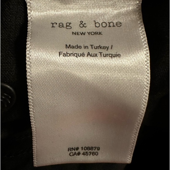 Rag & bone coated black Casey high rise ankle flare jeans size 31 - Picture 14 of 14